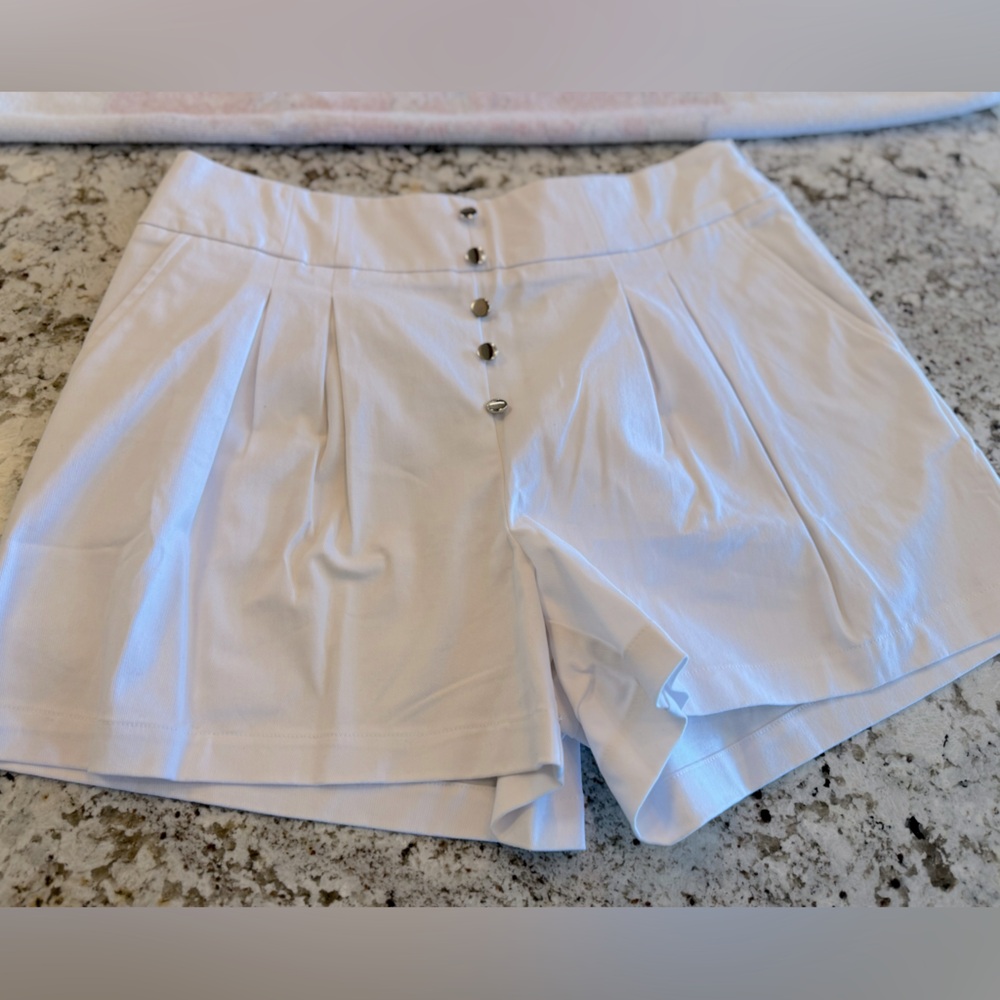 INC International Concepts High Waist White Shorts